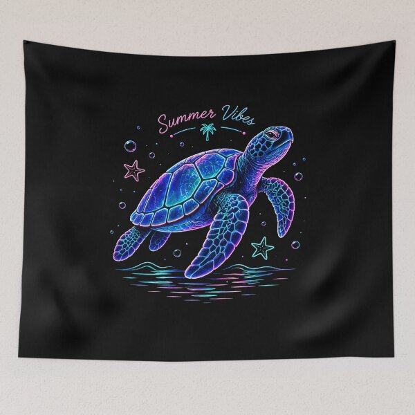 Item preview, Summer Vibes Sea Turtle The Living in Bleu Ocean and Sea  designed and sold by MalwasBasket.