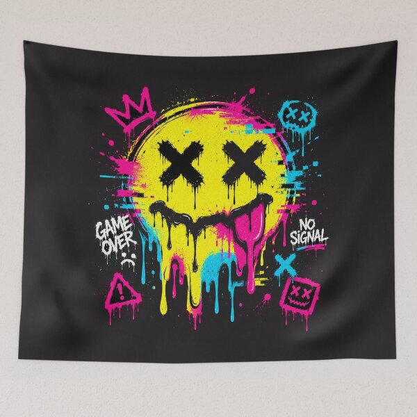 Item preview, Broken Emoji Graffiti Tee | Glitch Streetwear Design designed and sold by JustResultsCo.