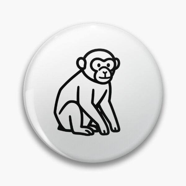 Item preview, Minimalist Monkey Icon – Chimpanzee Linear Sticker for Daily Use designed and sold by bsbd-action.