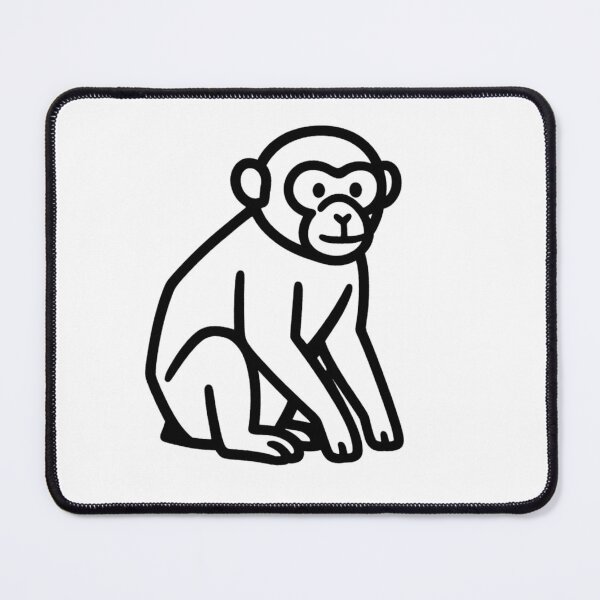 Item preview, Minimalist Monkey Icon – Chimpanzee Linear Sticker for Daily Use designed and sold by bsbd-action.