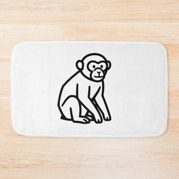 Item preview, Minimalist Monkey Icon – Chimpanzee Linear Sticker for Daily Use designed and sold by bsbd-action.