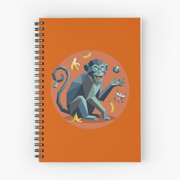 Item preview, Cheerful Juggling Monkey – Low Poly Circus Illustration for Kids and Enthusiasts designed and sold by bsbd-action.