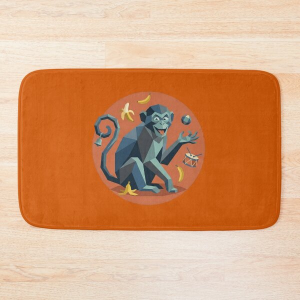 Item preview, Cheerful Juggling Monkey – Low Poly Circus Illustration for Kids and Enthusiasts designed and sold by bsbd-action.