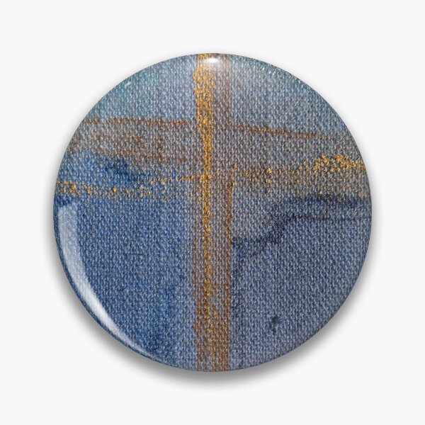 Item preview, hand painted textile Cross art using metallic textile paints designed and sold by ChillonLeachArt.