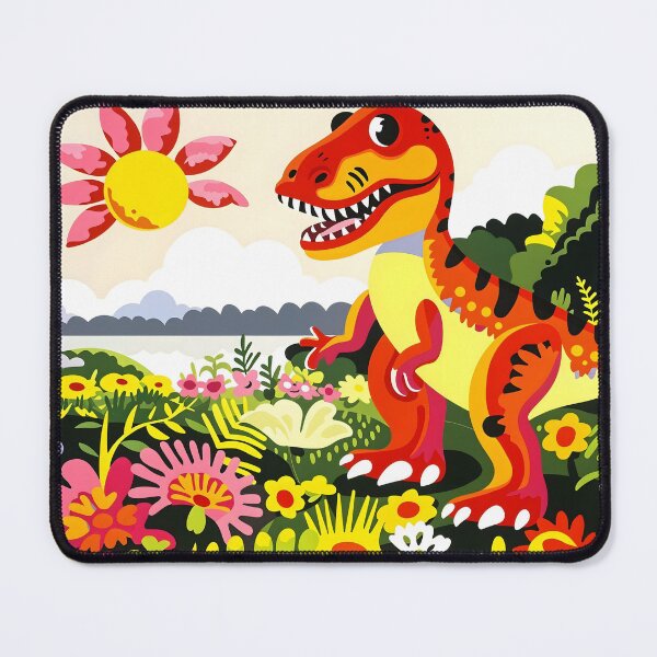 Item preview, Colorful T-Rex in a Flower Garden designed and sold by marbrure.