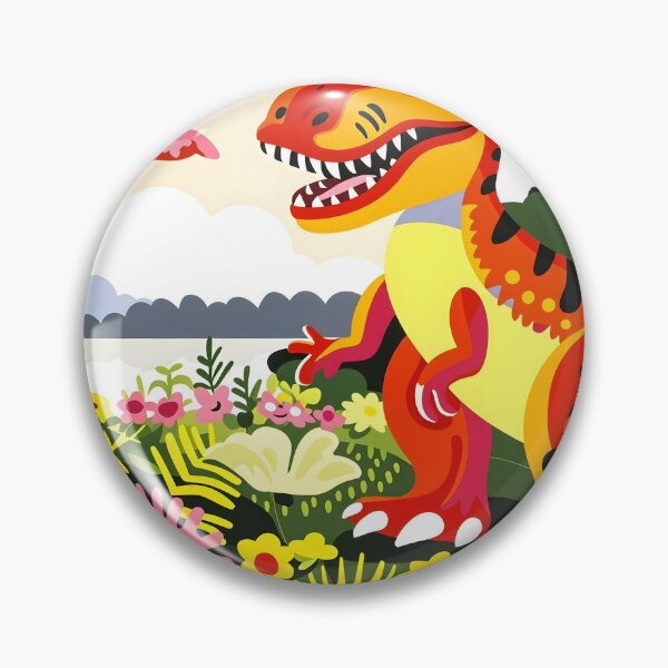 Item preview, Colorful T-Rex in a Flower Garden designed and sold by marbrure.