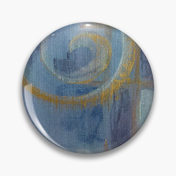 Item preview, handpainted textile Whorl art using metallic textile paints designed and sold by ChillonLeachArt.