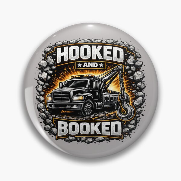 Item preview, Hooked and Booked Tow Truck Operator Design designed and sold by Veldrin-Media.