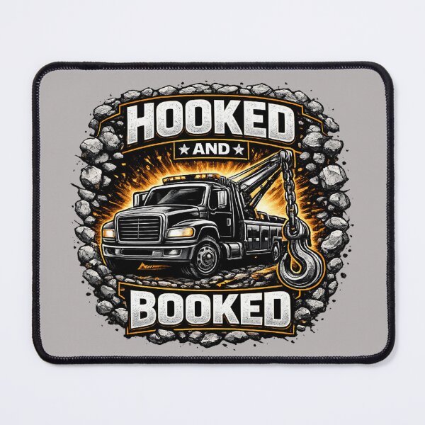 Item preview, Hooked and Booked Tow Truck Operator Design designed and sold by Veldrin-Media.