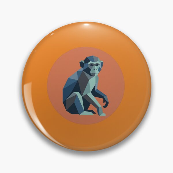 Item preview, Sitting Blue Chimpanzee – Geometric Art for Graphic Design Lovers designed and sold by bsbd-action.