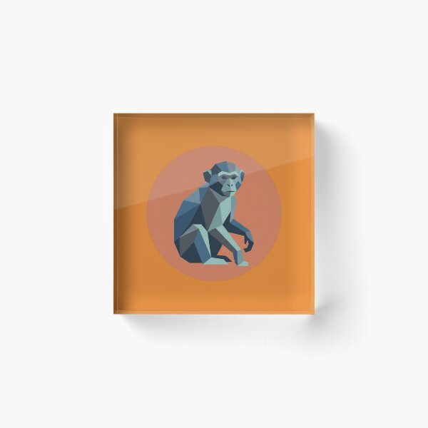 Item preview, Sitting Blue Chimpanzee – Geometric Art for Graphic Design Lovers designed and sold by bsbd-action.