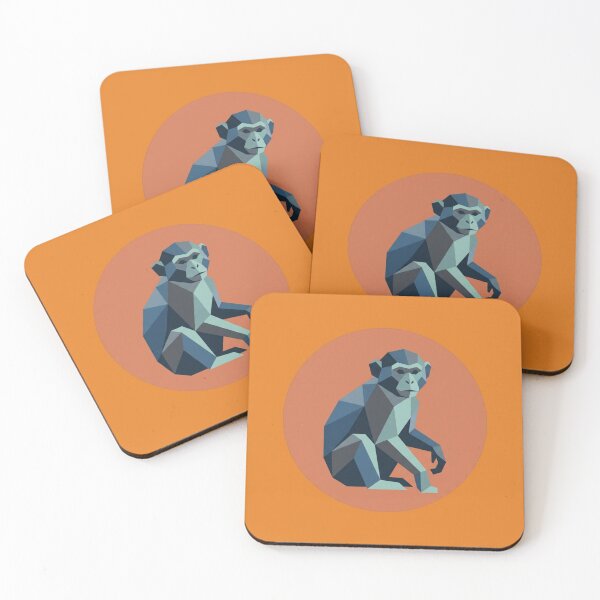 Item preview, Sitting Blue Chimpanzee – Geometric Art for Graphic Design Lovers designed and sold by bsbd-action.
