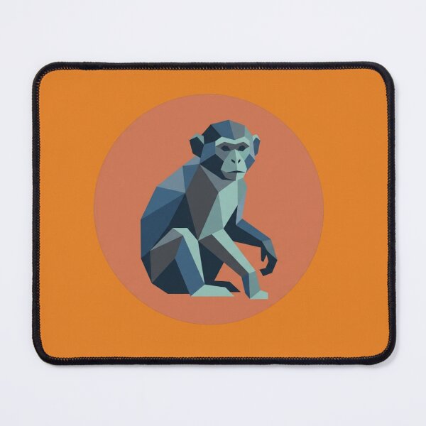 Item preview, Sitting Blue Chimpanzee – Geometric Art for Graphic Design Lovers designed and sold by bsbd-action.