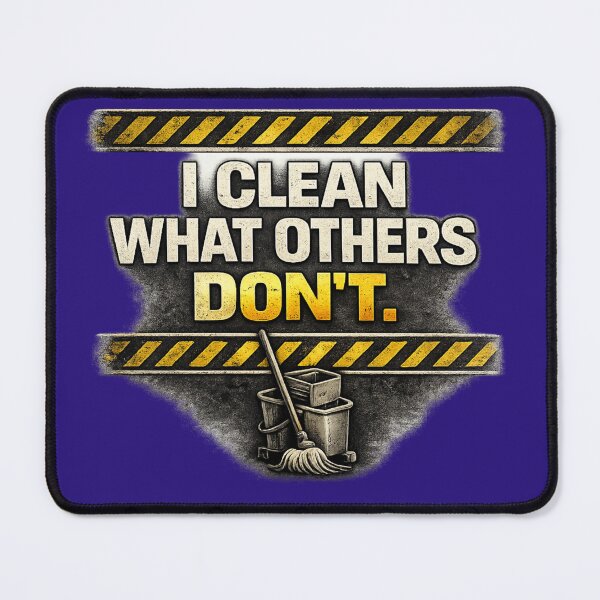 Item preview, I Clean What Others Don't – Janitor Pride Industrial Humor Design designed and sold by Veldrin-Media.