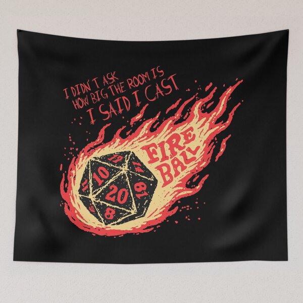 Item preview, Funny Fireball Design / Retro Board Game Poster / Wall Art Print / Fantasy, Board Game, RPG, DnD / Home Decor Gift Idea designed and sold by RoleplayRealm.