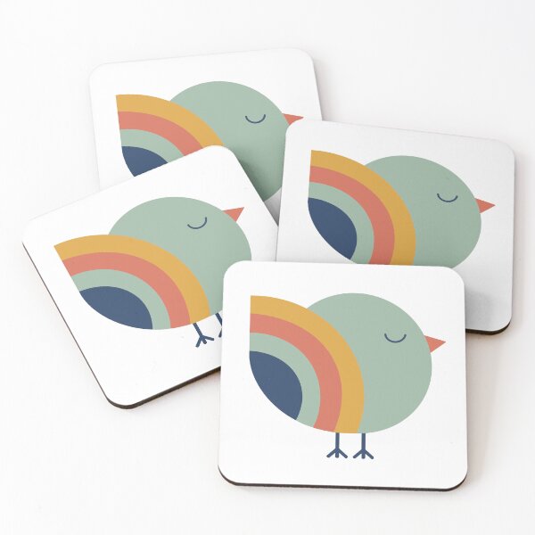 Item preview, Minimalist Rainbow Bird Cartoon designed and sold by OlhaDreamArt.