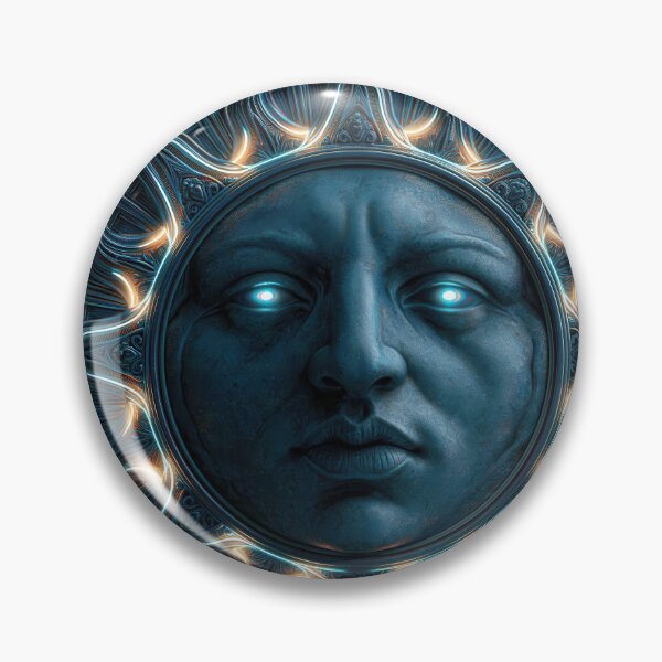 Item preview, Dark Teal Celestial Sun Face designed and sold by CircaSassy.