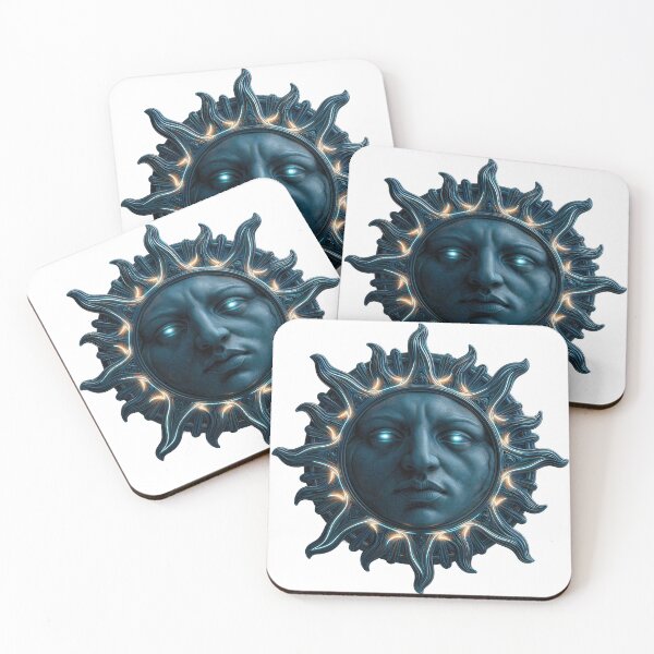 Item preview, Dark Teal Celestial Sun Face designed and sold by CircaSassy.