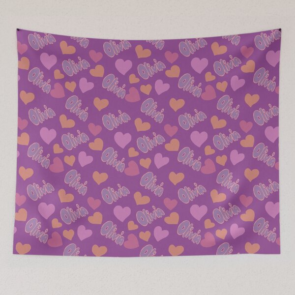 Item preview, Olivia Personalized Pattern with Hearts designed and sold by RepeatCandy.