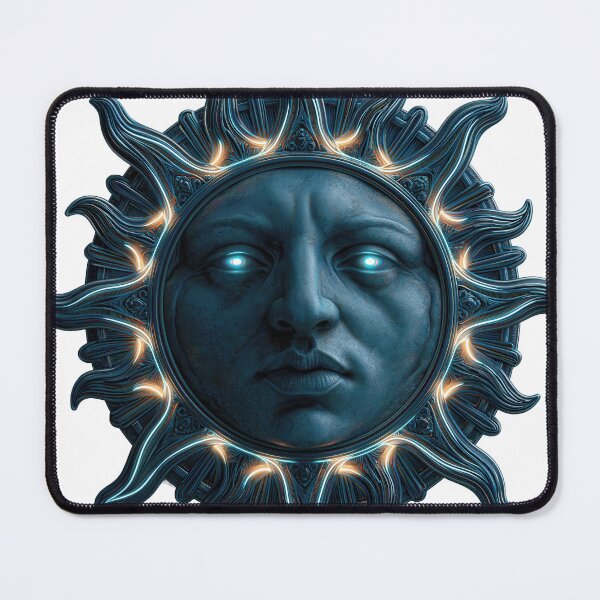 Item preview, Dark Teal Celestial Sun Face designed and sold by CircaSassy.