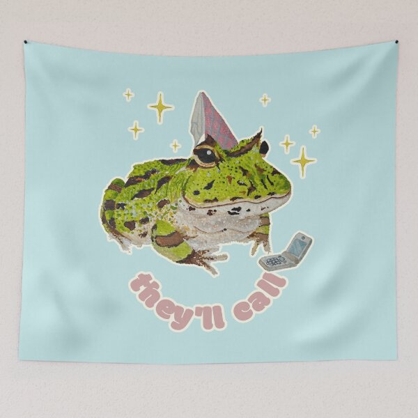 Item preview, Horace the Frog is sure They'll Call designed and sold by Blackberries & Moss.