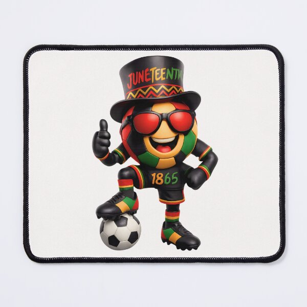 Item preview, Juneteenth Soccer Mascot Freedom Sports Graphic designed and sold by ArtSpark Studio.