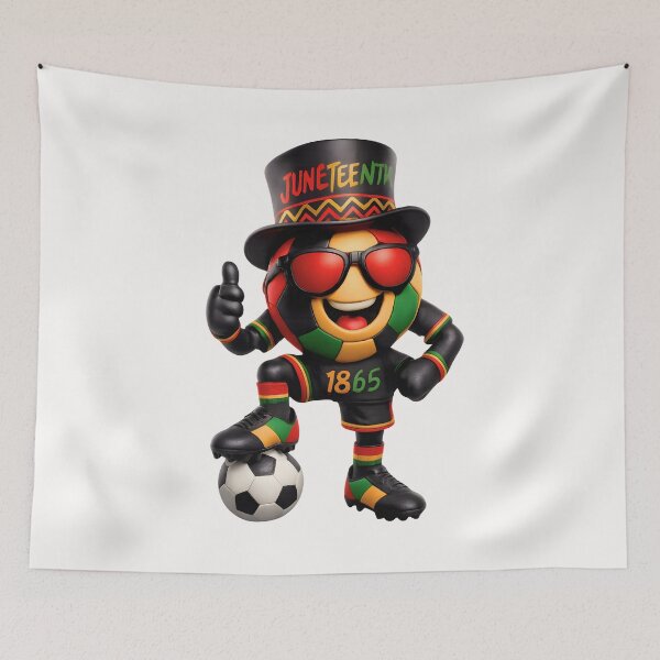 Item preview, Juneteenth Soccer Mascot Freedom Sports Graphic designed and sold by ArtSpark Studio.