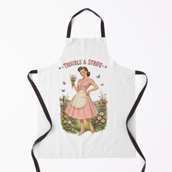 Item preview, Trouble & Strife | Funny Vintage 1950s Wife Retro Humour Gift Art Print designed and sold by HOODYBUDSTYLES.