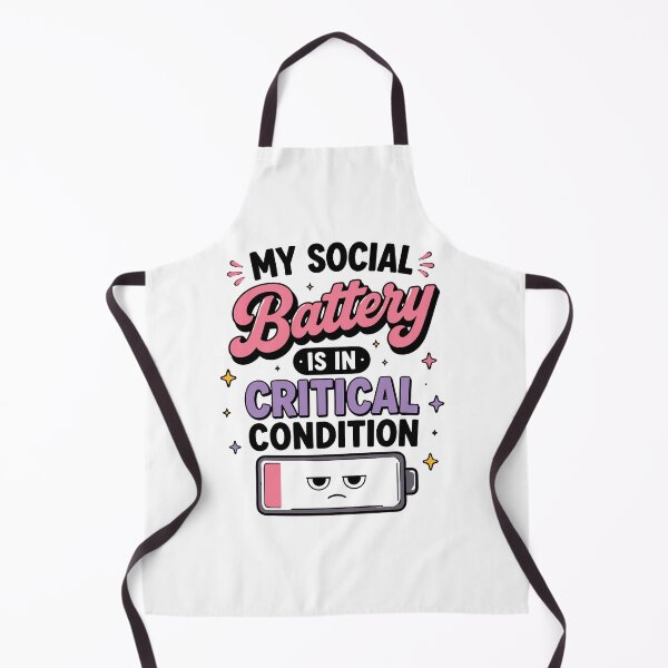 Item preview, My Social Battery Is In Critical Condition Funny Quote designed and sold by Gift Phrase Studio.