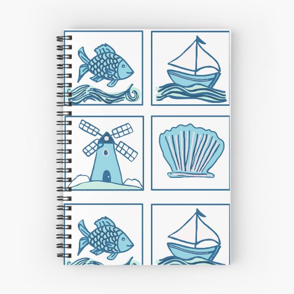 Item preview, Dutch Delft Blue Seaside Tiles designed and sold by RepeatCandy.