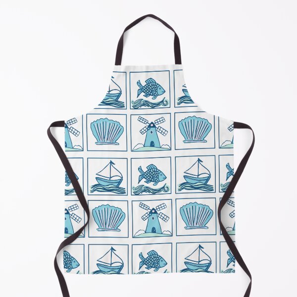 Item preview, Dutch Delft Blue Seaside Tiles designed and sold by RepeatCandy.