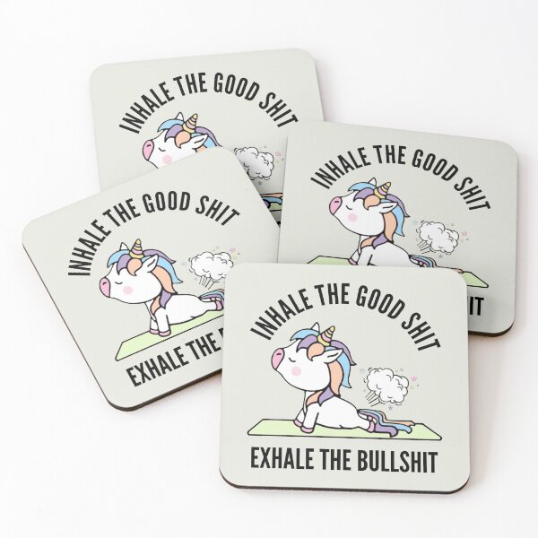 Item preview, Unicorn yoga farting inhale exhale  designed and sold by portrait4you.