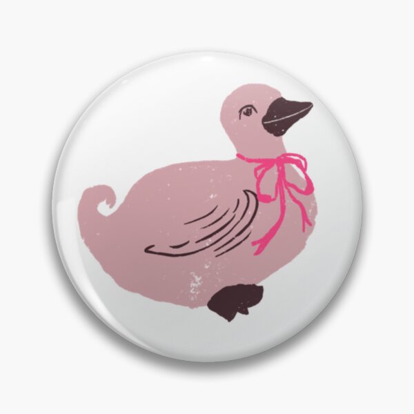 Item preview, Pink Vintage Duck With Ribbon Cute Cottagecore Illustration designed and sold by artievarudzite.