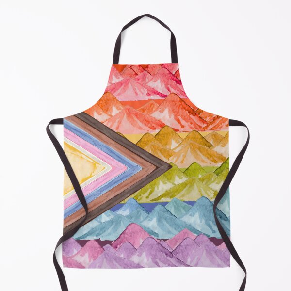 Item preview, Watercolor Sunshine in the Mountains Pride Flag designed and sold by maliyajo.