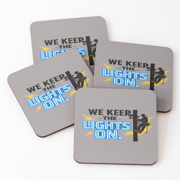 Item preview, We Keep The Lights On – Lineman Pride Electric Blue designed and sold by Veldrin-Media.