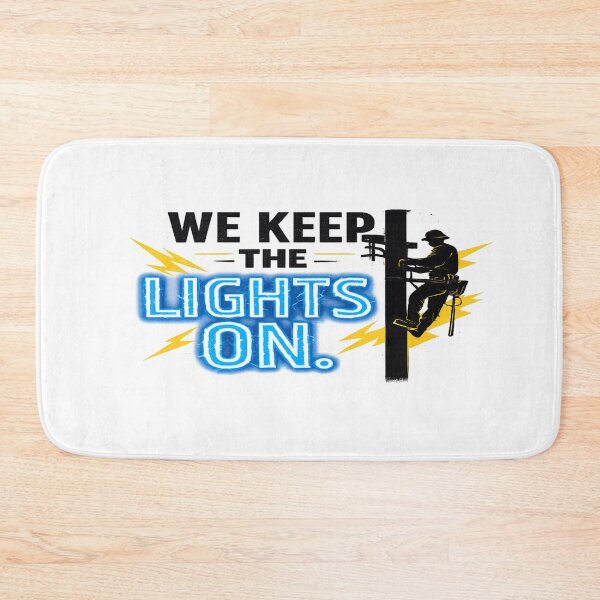 Item preview, We Keep The Lights On – Lineman Pride Electric Blue designed and sold by Veldrin-Media.