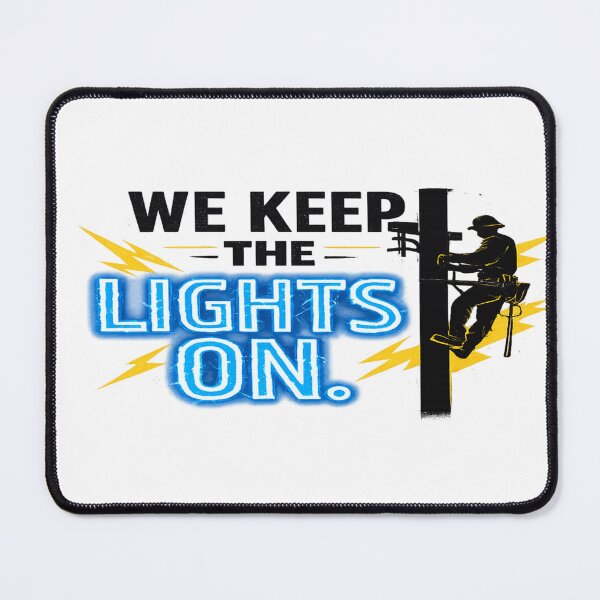 Item preview, We Keep The Lights On – Lineman Pride Electric Blue designed and sold by Veldrin-Media.