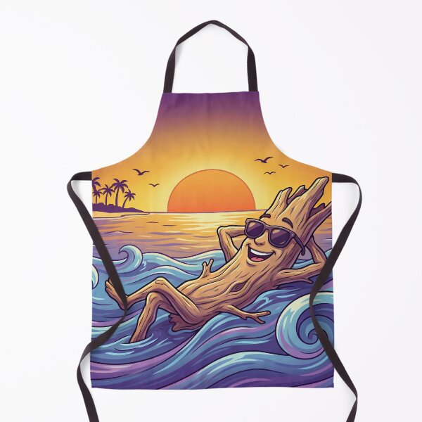 Item preview, Cool Driftwood Summer Vibes – Relaxing Beach Sunset Illustration 2 designed and sold by WordPlayStudio.