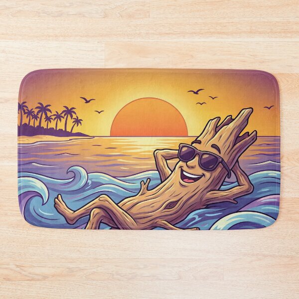 Item preview, Cool Driftwood Summer Vibes – Relaxing Beach Sunset Illustration 2 designed and sold by WordPlayStudio.