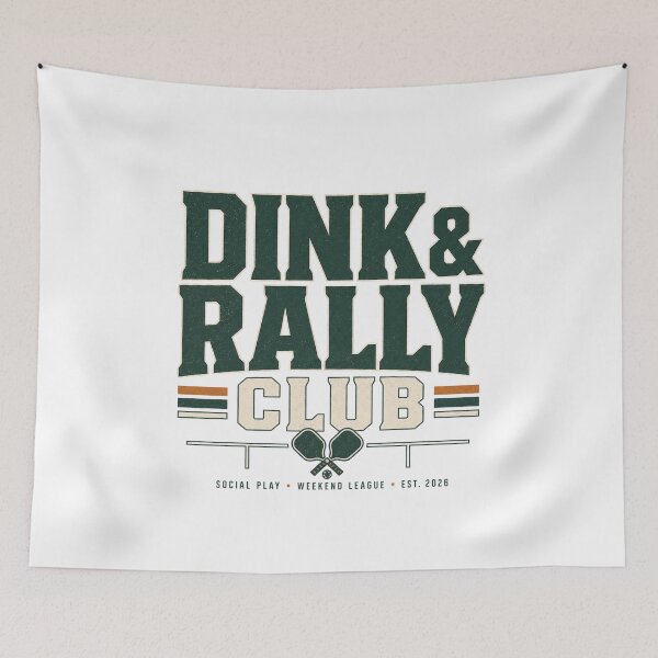 Item preview, Dink & Rally Club Shirt | Pickleball Social League Vintage Sports Design | Court Members Only Paddle Club Apparel designed and sold by The Daily Goods.