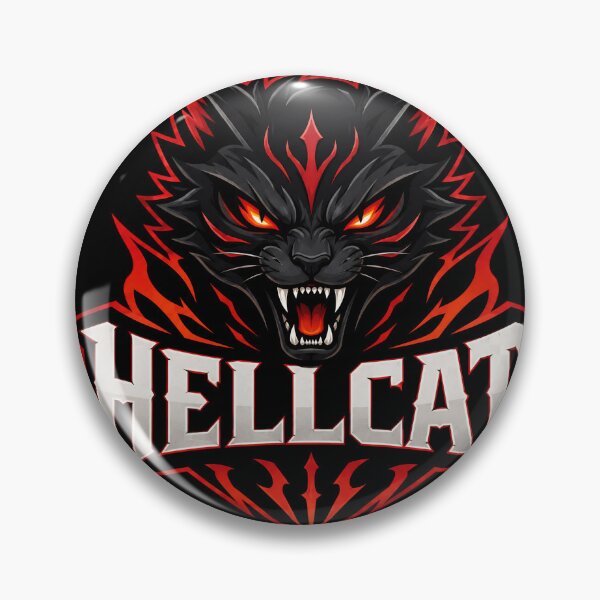 Item preview, Hellcat Demon - Fierce Dark Fantasy Cat Mascot Art designed and sold by Sitred123.