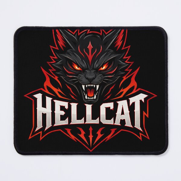 Item preview, Hellcat Demon - Fierce Dark Fantasy Cat Mascot Art designed and sold by Sitred123.