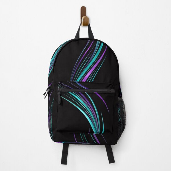 Item preview, Aqua & Purple Energy Flow – Futuristic Neon Lines designed and sold by Extravanganzza.