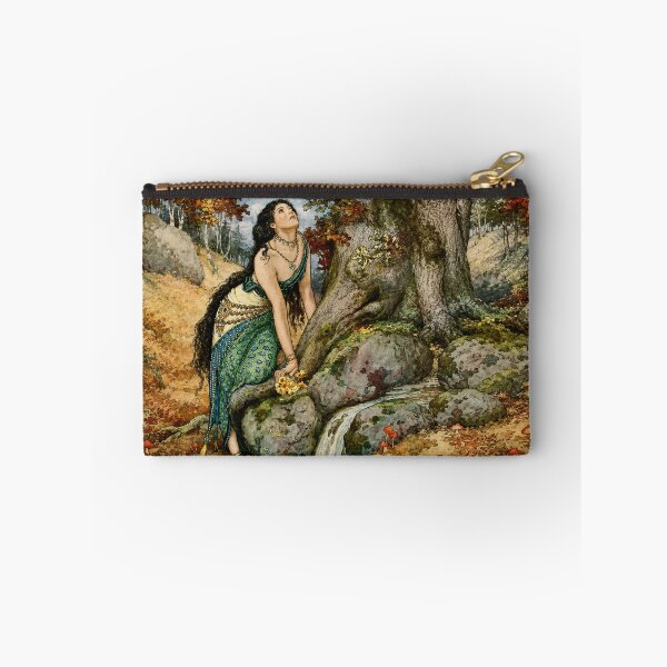 Item preview, Fantasy Illustration Style Woodland Maiden Art for Cottagecore Lovers designed and sold by RickE.