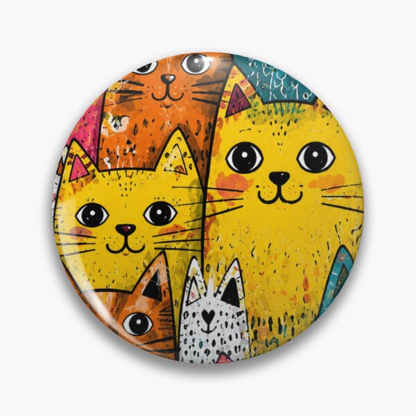 Item preview, Colorful Cute Cats Pattern Art Print | Rainbow Pop Art Cat Illustration | Whimsical Pet Lover Design designed and sold by Aramdesing.