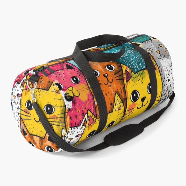 Item preview, Colorful Cute Cats Pattern Art Print | Rainbow Pop Art Cat Illustration | Whimsical Pet Lover Design designed and sold by Aramdesing.