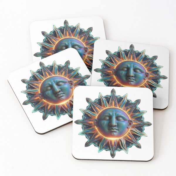 Item preview, Iridescent Neon Sun Face Art designed and sold by CircaSassy.