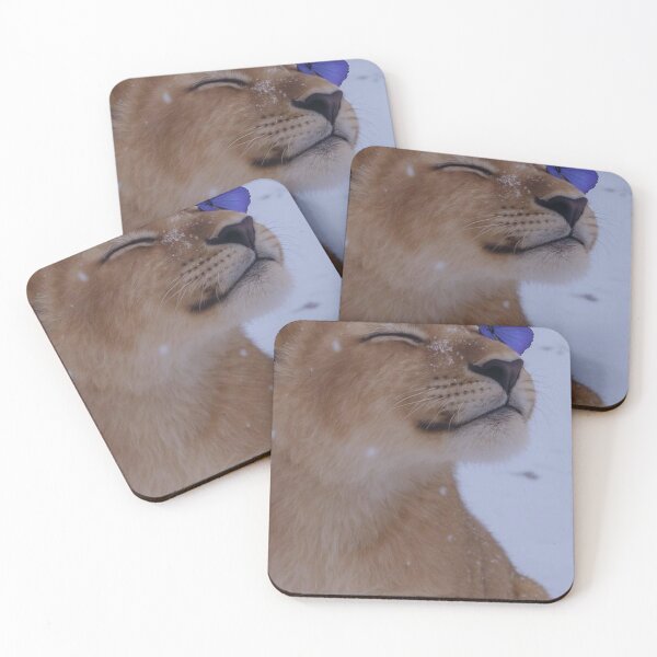 Item preview, Peaceful Lion Cub with Blue Butterfly Aesthetic designed and sold by Jesus-istheway.