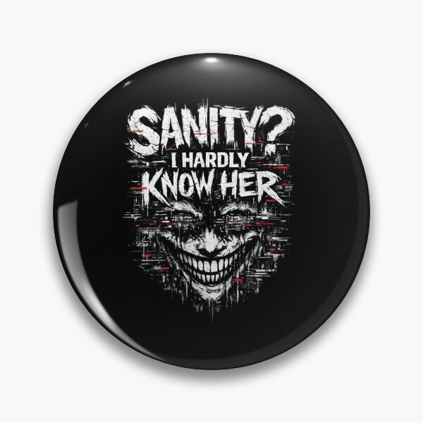 Item preview, SANITY? I Hardly Know Her Glitch Horror Streetwear  designed and sold by AMICO77.