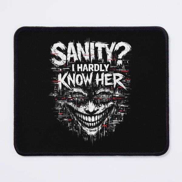 Item preview, SANITY? I Hardly Know Her Glitch Horror Streetwear designed and sold by AMICO77.